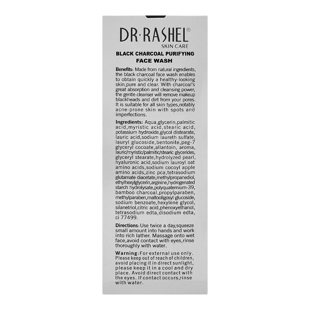 Dr. Rashel Black Charcoal Purifying Face Wash – 100g