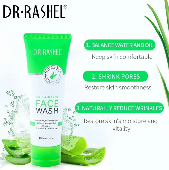 DR.RASHEL Aloe Vera Anti acne Deep Cleaning Pore Refine Face Wash 100g