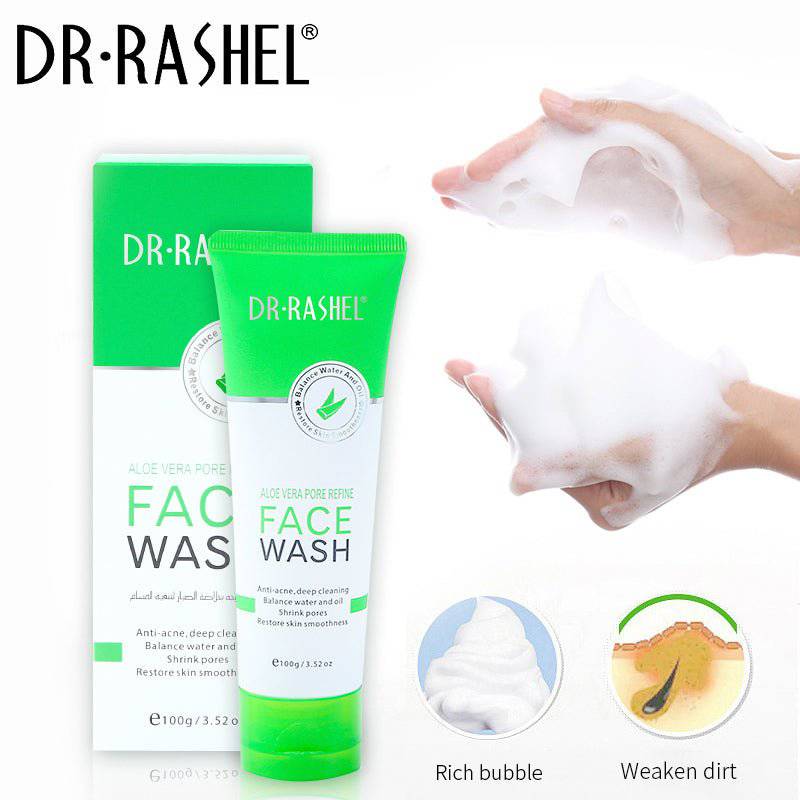 DR.RASHEL Aloe Vera Anti acne Deep Cleaning Pore Refine Face Wash 100g