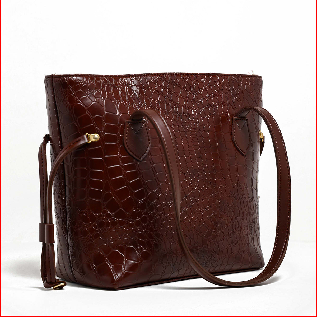 Croco Kraft | Shoulder | Maroon