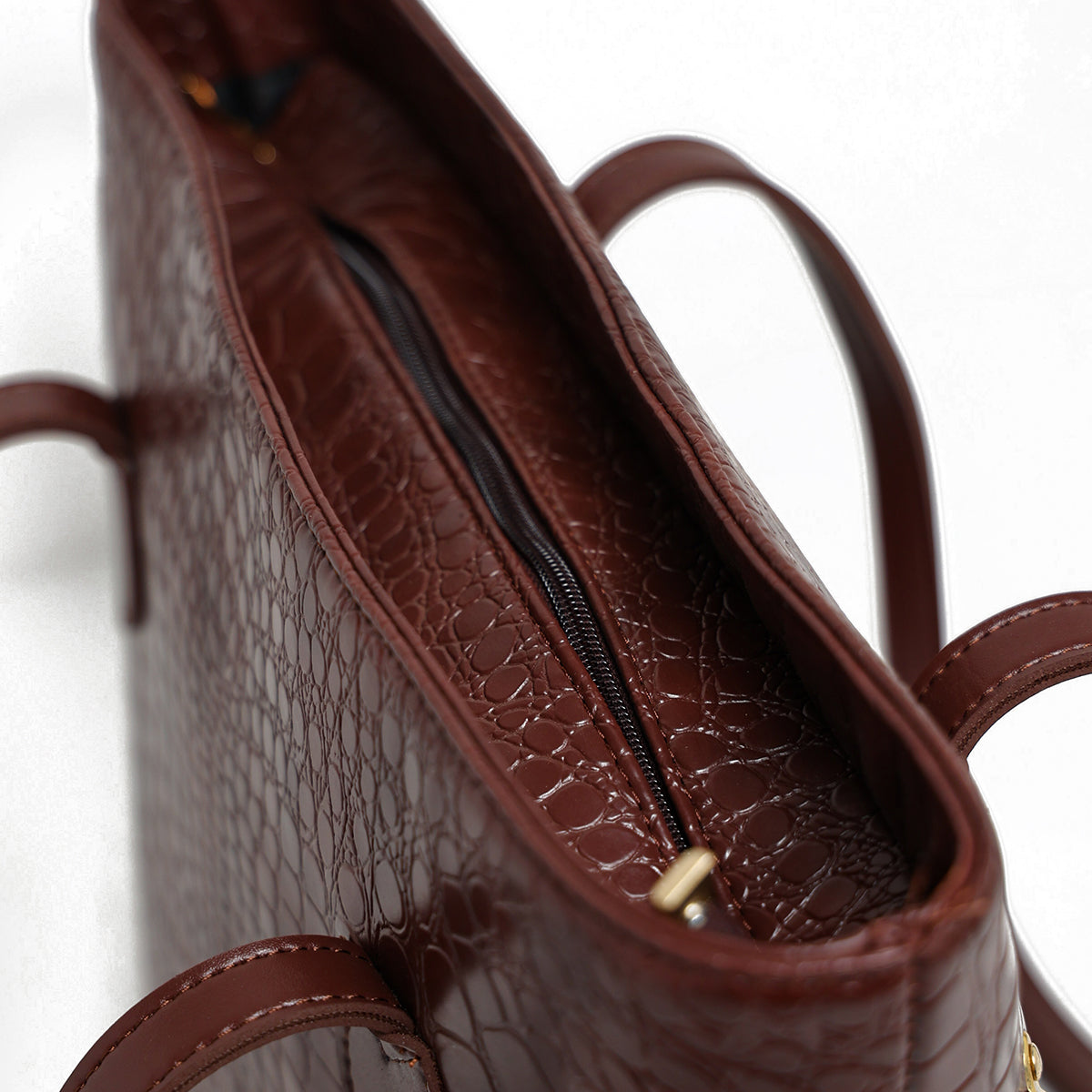 Croco Kraft | Shoulder | Maroon