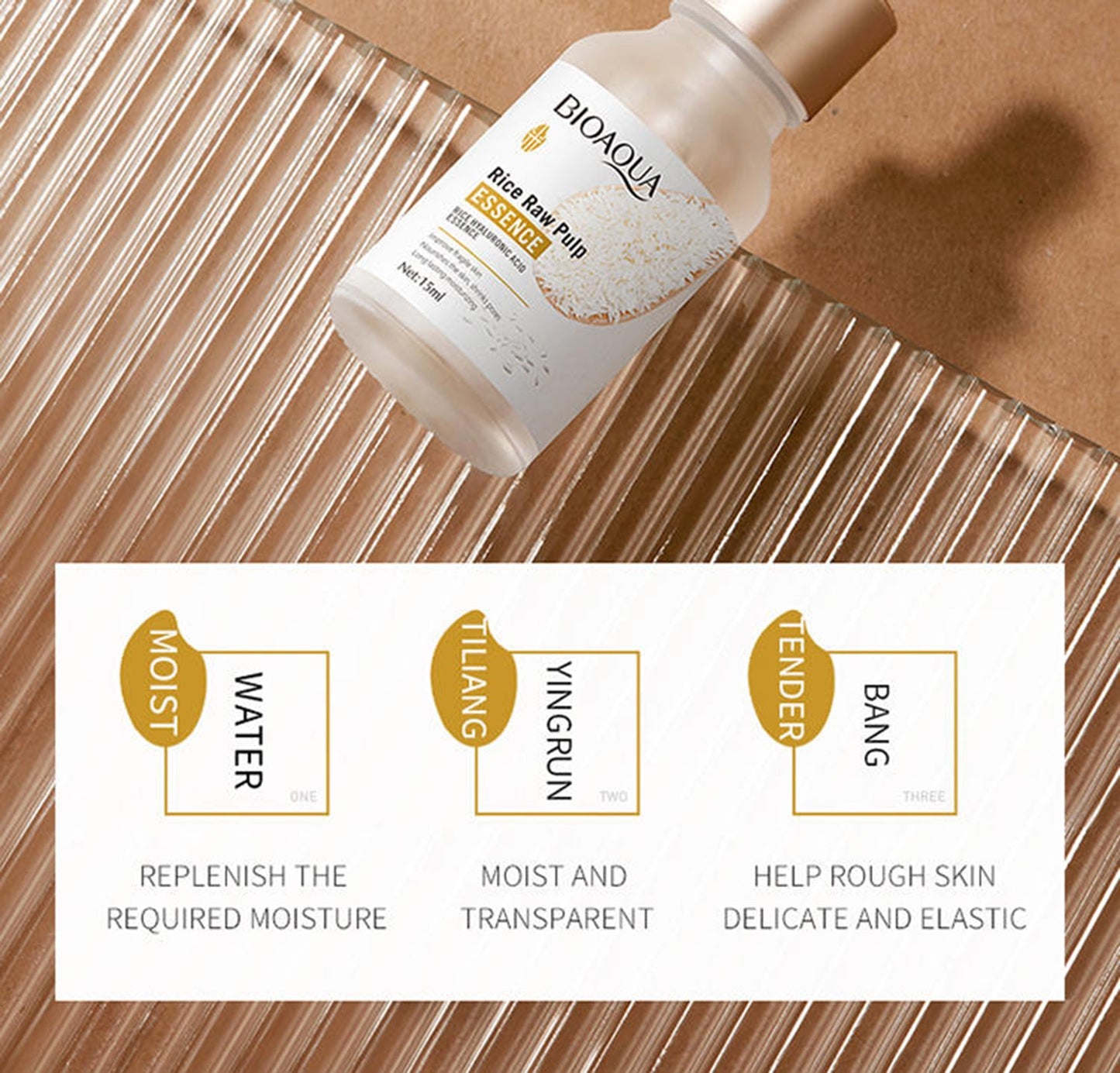 BIOAQUA Rice Serum natural moisturizing anti aging skin care face 15ml