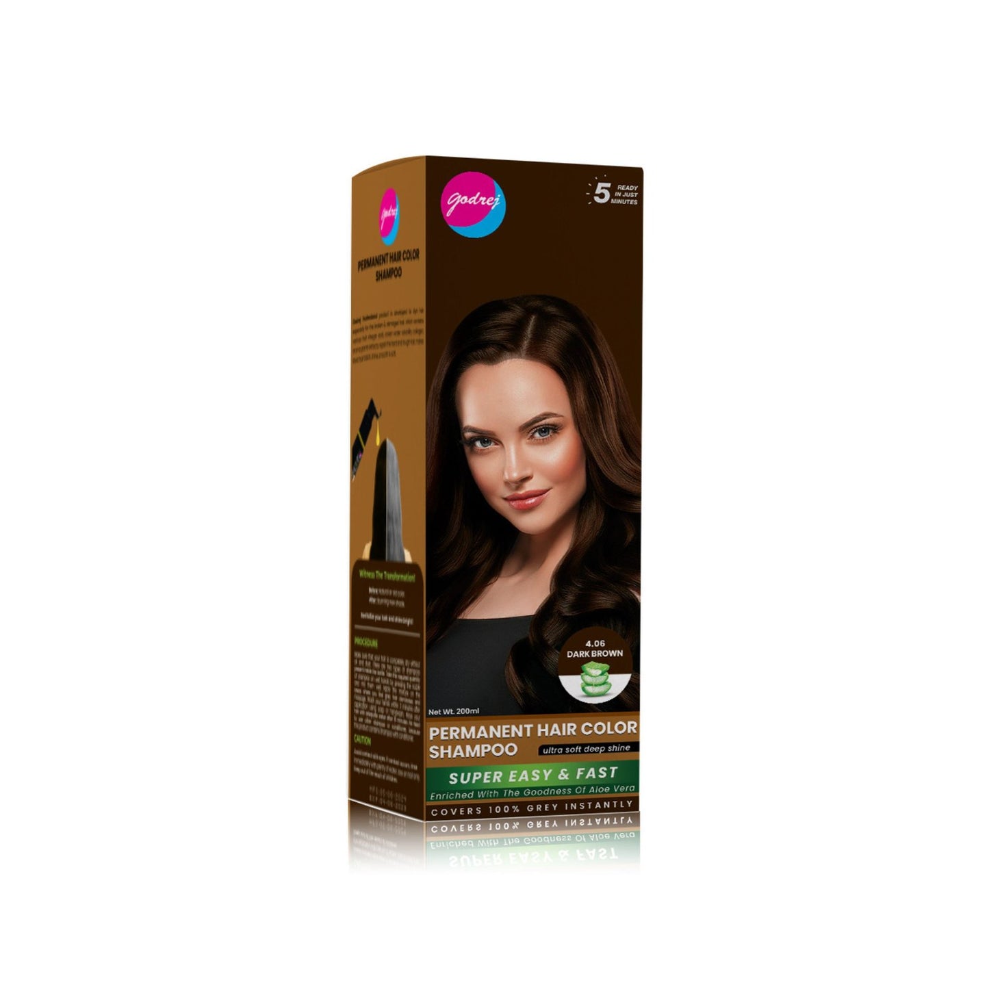 Godrej Permanent Hair Color Shampoo – Dark Brown