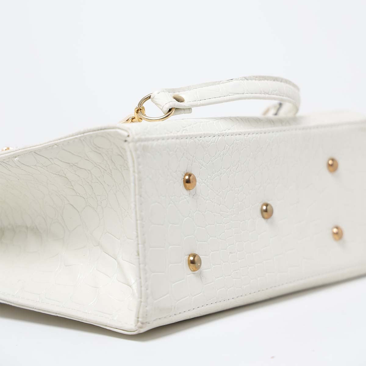 Croco Chic | Shoulder | White
