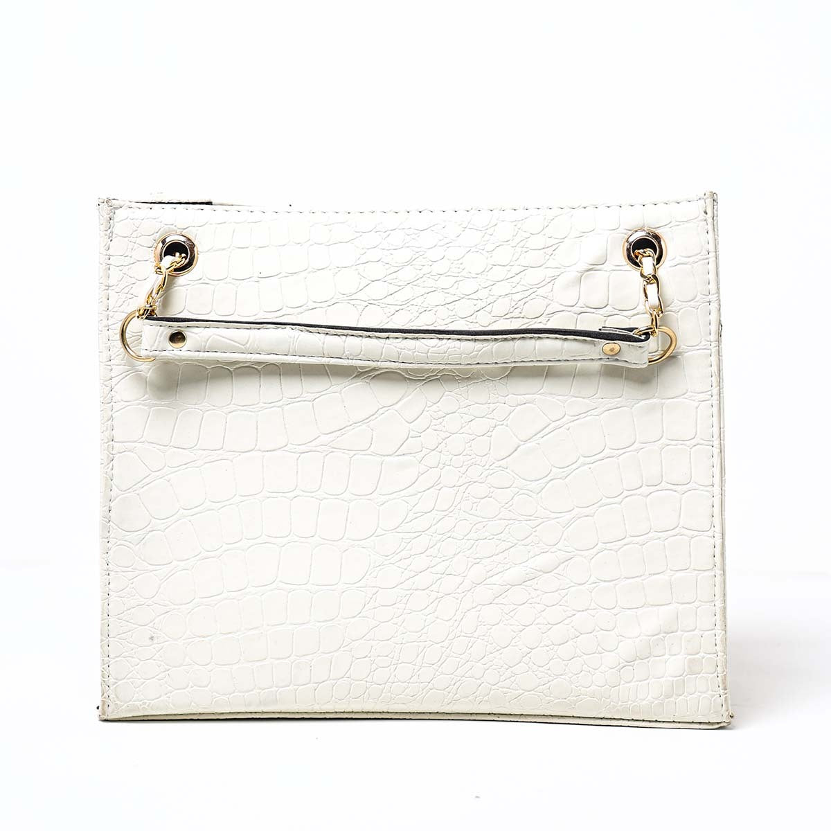 Croco Chic | Shoulder | White