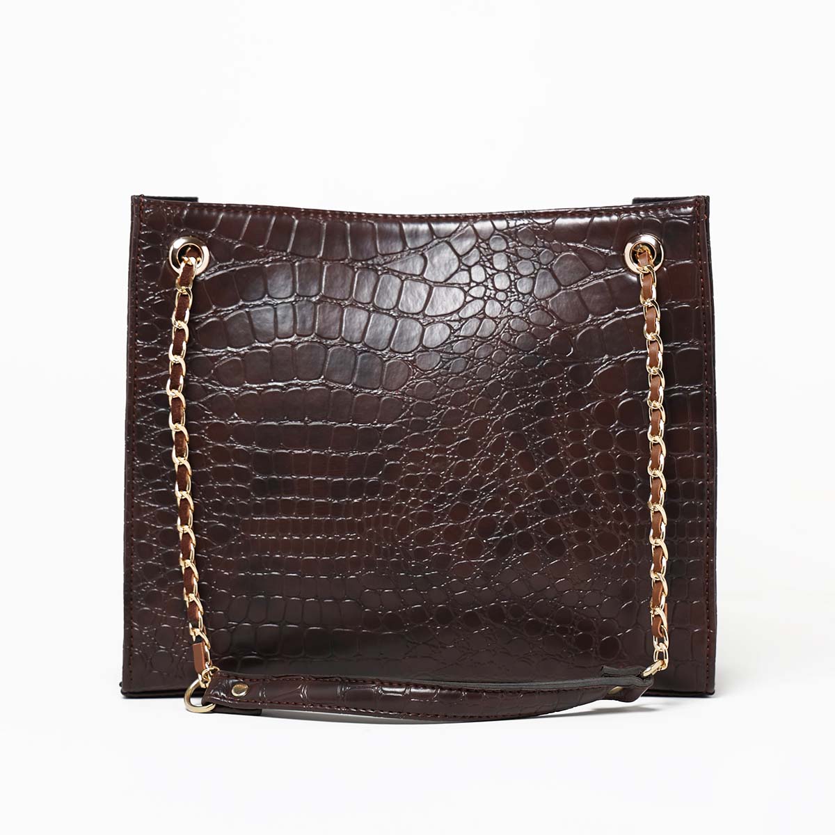 Croco Chic | Shoulder | Brown