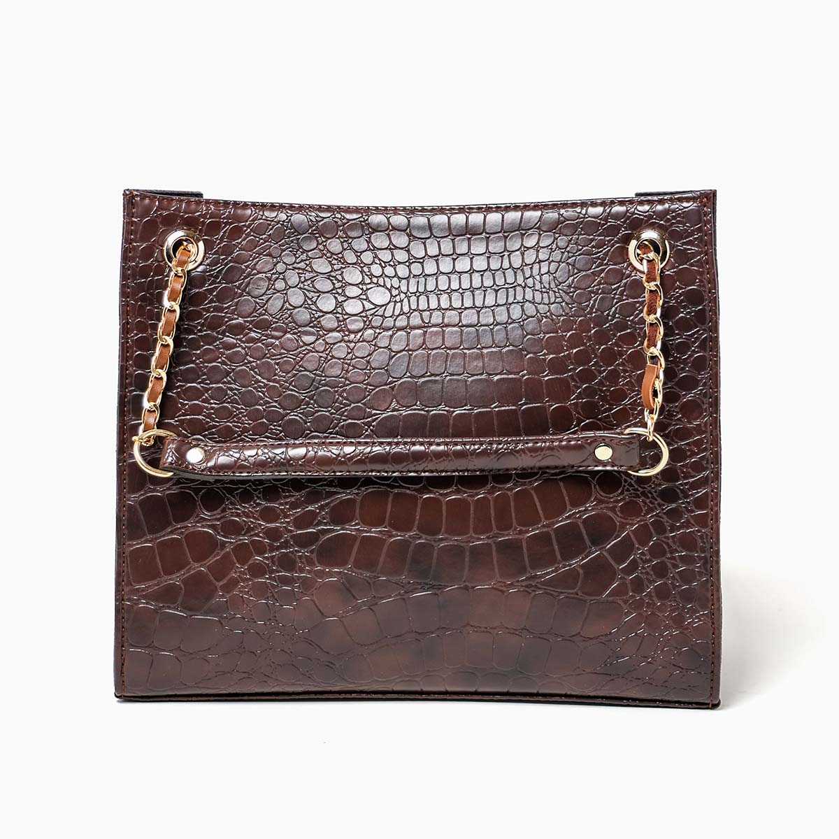 Croco Chic | Shoulder | Brown